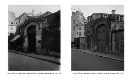 Lavoir, 289 rue Saint-Jacques, ancien hôtel de la Duchesse de Longueville, 1900/1998